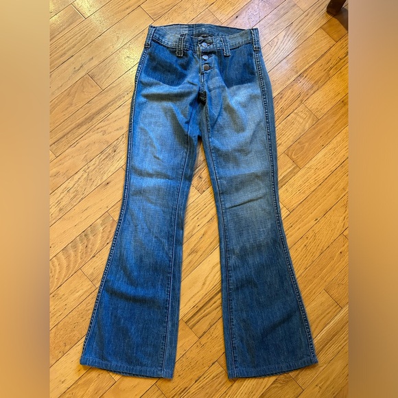 Vintage Y2K Textile by Elizabeth & James Stevie Flare Jeans Size 24 - Picture 1 of 10